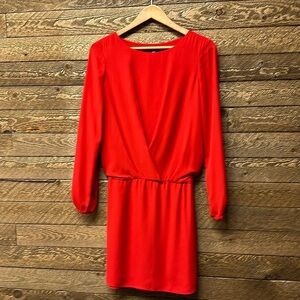 Vince Camuto Red Long Sleeve Mini Dress - XS